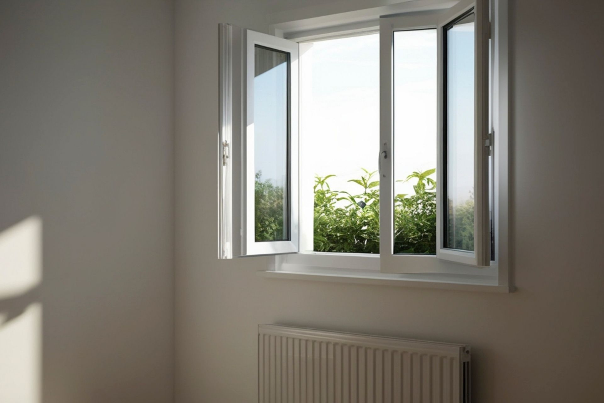 Einbruchschutz: offenes Fenster